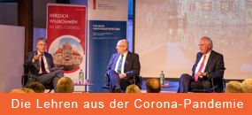 Öffentliche Podiumsdiskussion 2021 mit Prof. Dr. F. Kirchhof R. Sager und Prof. Dr. Ch. Waldhoff